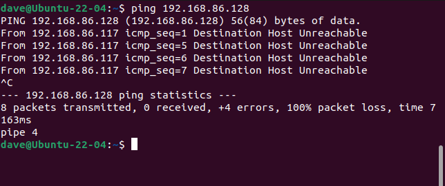 Using ping to determine if an IP address is in use