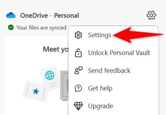 Click &ldquo;Settings&rdquo; in the menu.
