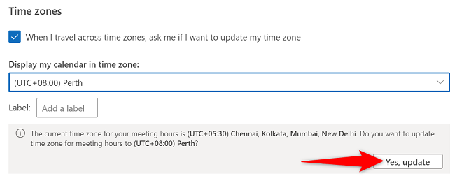 Select &ldquo;Yes, Update.&quot;