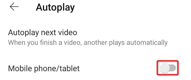 Disable "Mobile Phone/Tablet."