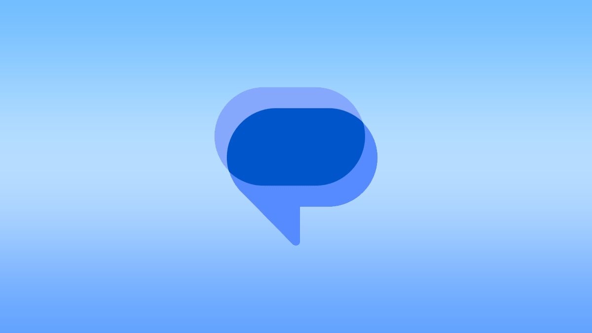 Google Messages 2022 Logo on Blue Gradient
