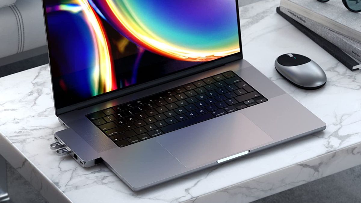 Satechi Pro hub attached to MacBook