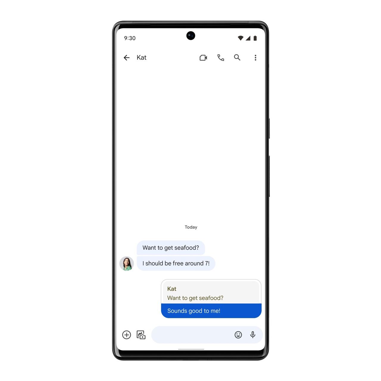 Swipe to reply in Android Messages