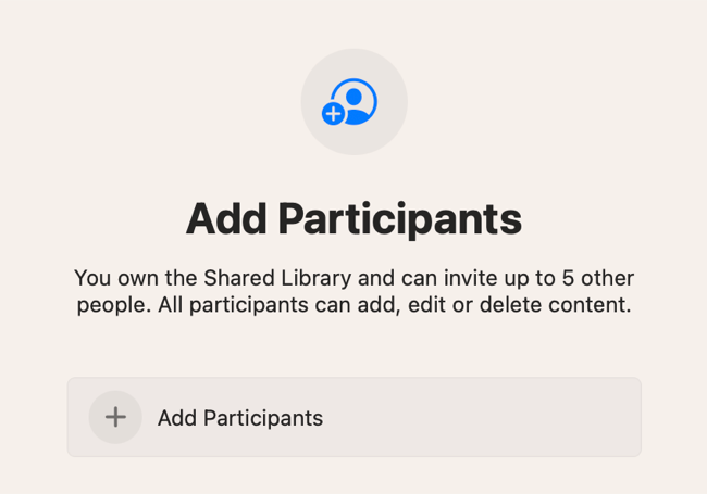 Add Participants to iCloud Shared Photo Library on Mac