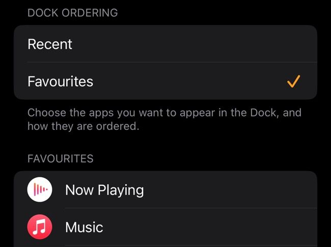 Apple Watch dock ordering by favorite apps
