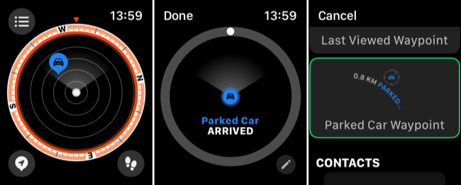 Find your parked car with an Apple Watch
