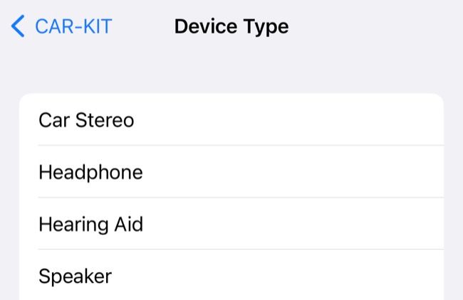 Assign a label to a Bluetooth device in iOS Settings