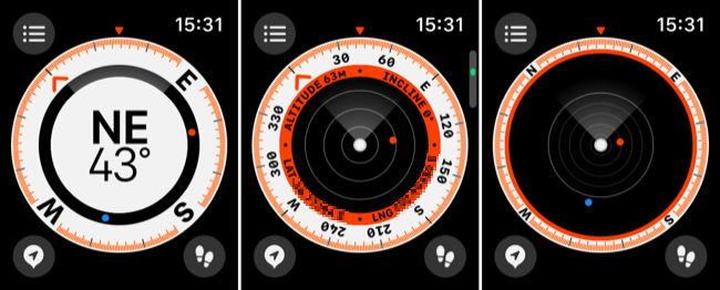 Apple Watch Compass views