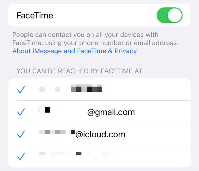 Make sure your FaceTime settings are configured correctly