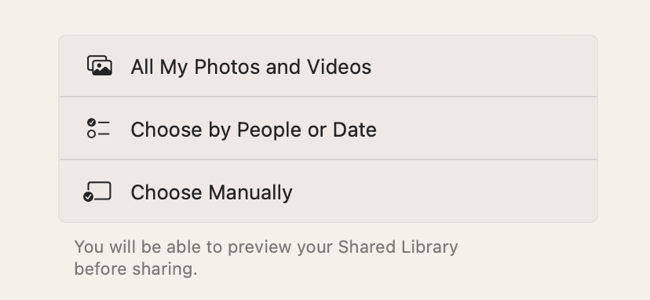 Move media to Shared Library in Photos on Mac
