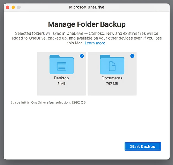 OneDrive Folder Sync on Mac screenshot