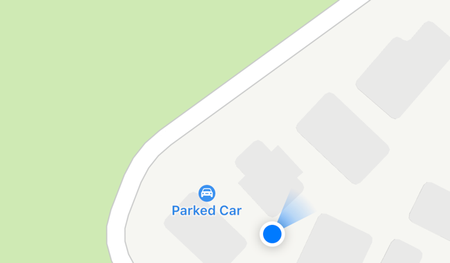 View your parked car's last known location in Apple Maps