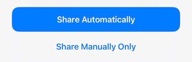 Choose to Share Automatically or Share Manually Only