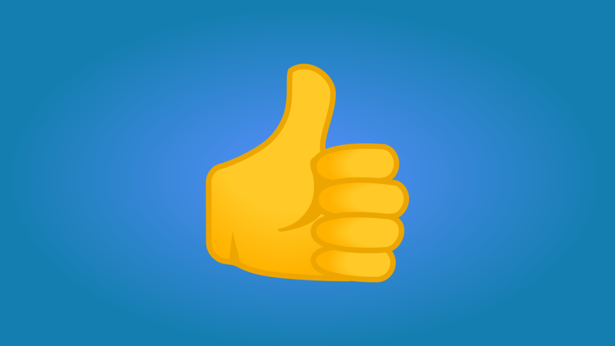 Thumbs-up emoji.
