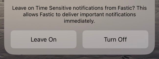 Decide whether to disable or leave Time Sensitive notifications on