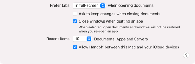 Toggle macOS Handoff on and off