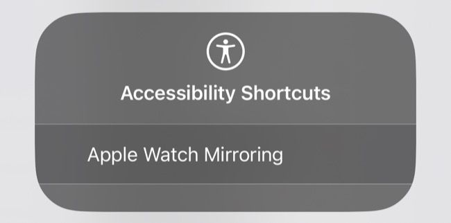 Trigger Apple Watch Mirroring from Control Center