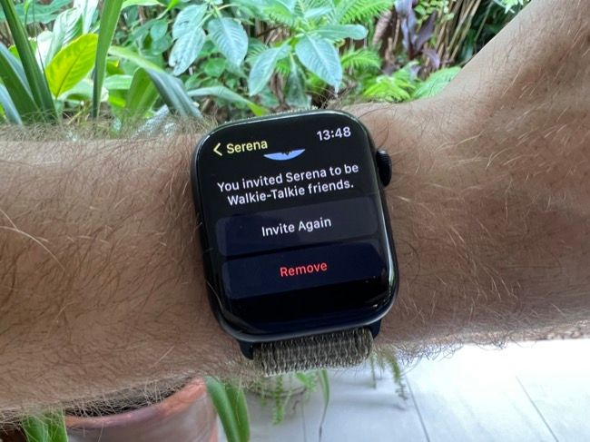 Pending Walkie Talkie invite on Apple Watch