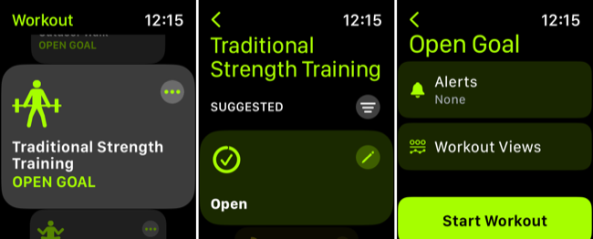 Customize Workout to access Workout Views option