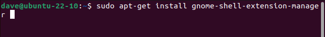Installing the GNOME extension manager