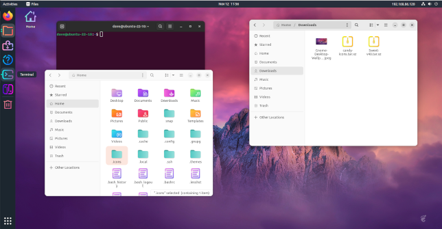 A re-themed Ubuntu desktop