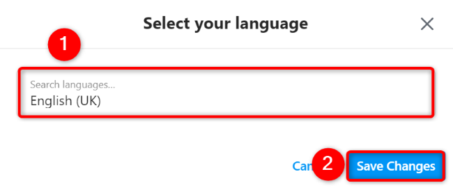 Choose a language and select 