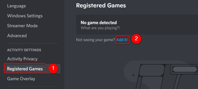 Select Registered Games > Add It.