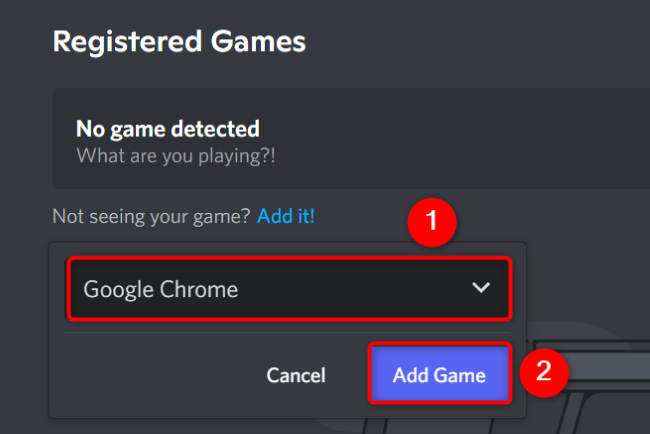 Choose the web browser and select "Add Game."