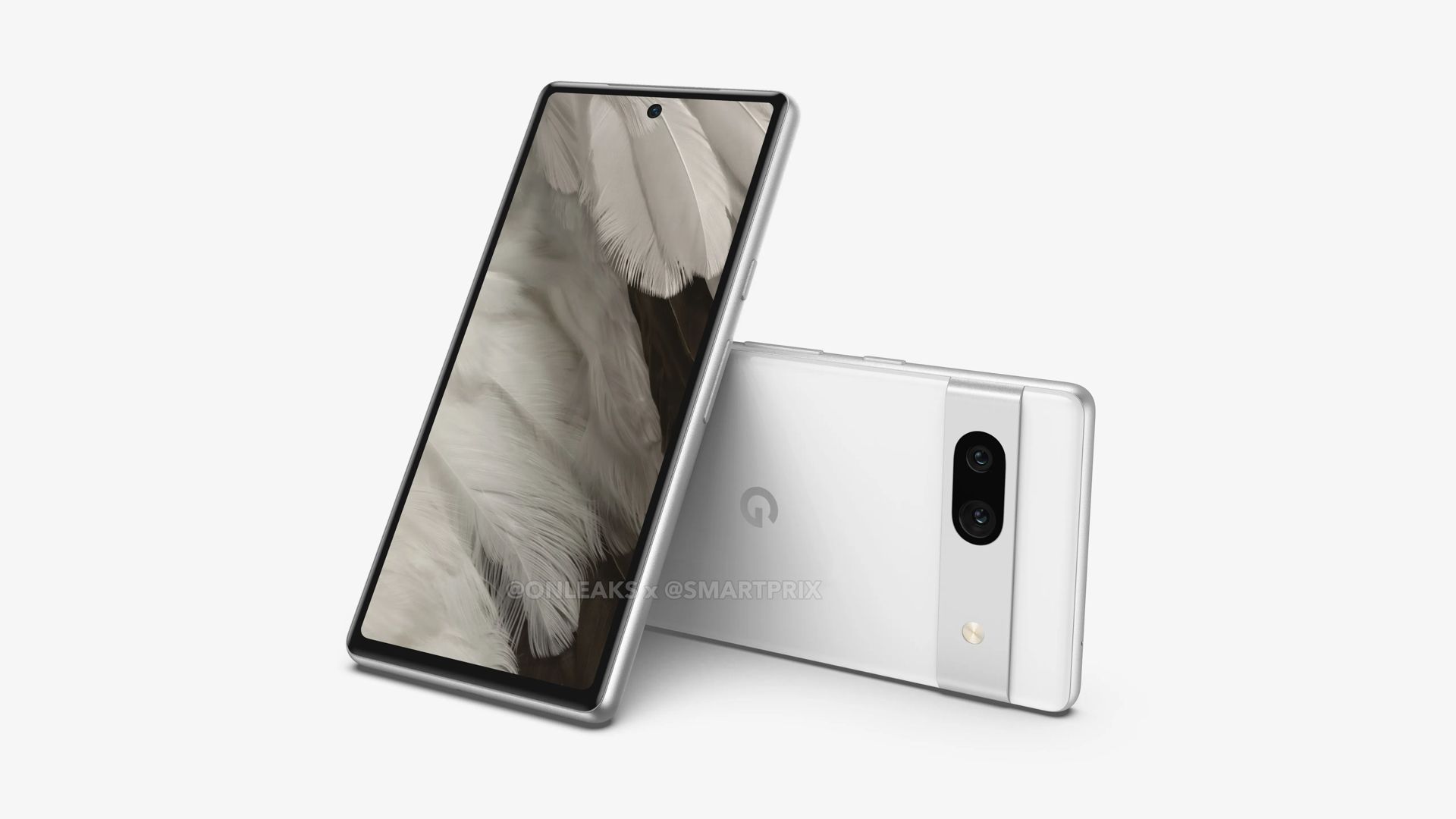 Pixel 7a leaked render showing the camera and screen.