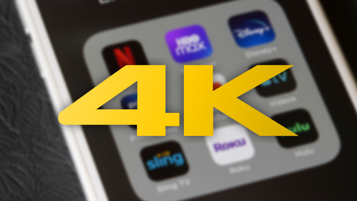 Streaming apps with 4K logo.