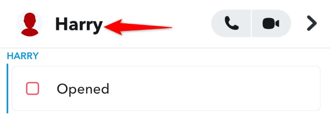 Select the friend&rsquo;s name at the top.