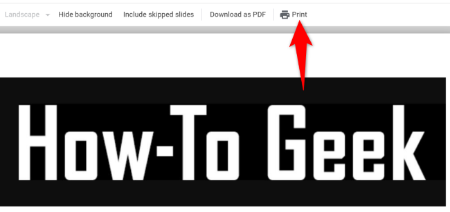 Select &ldquo;Print&rdquo; at the top.
