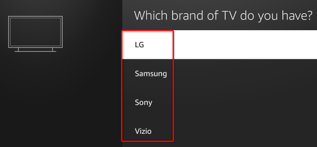 Select the TV manufacturer.