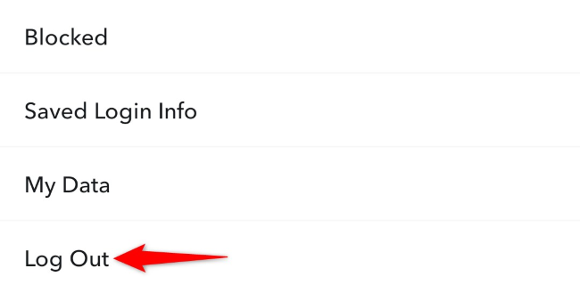 Tap &ldquo;Log Out.&quot;