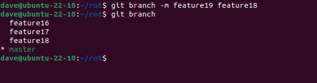 Renaming one branch from inside another branch
