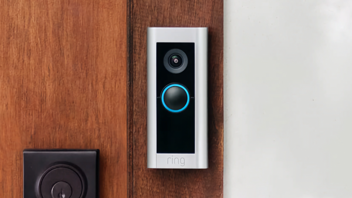 Ring Video Doorbell Pro 2 installed on a door