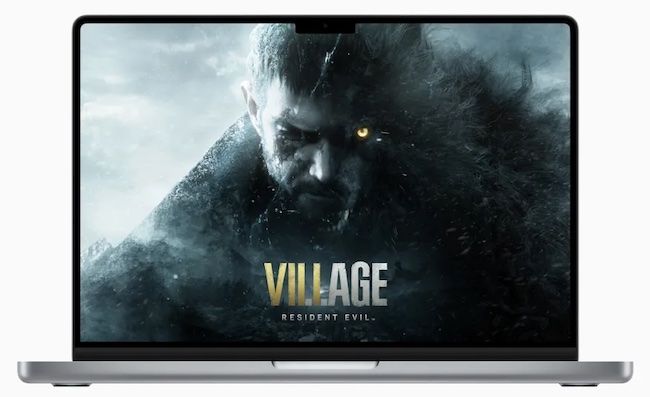 Resident Evil Village Promo Image on a MacBook