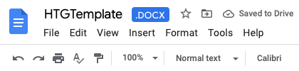 Word document open in Google Docs