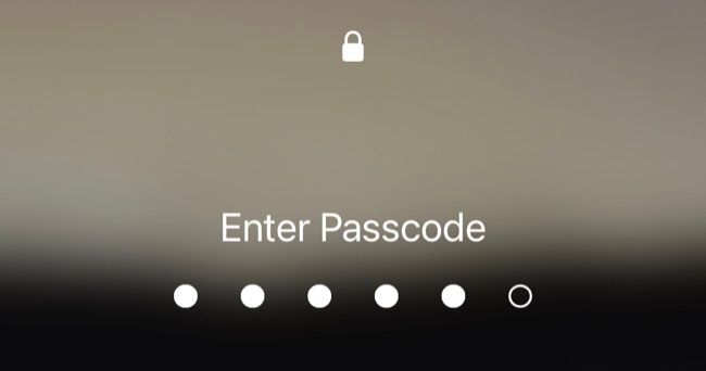 Enter your iPhone passcode