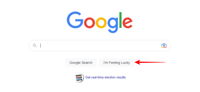 Google I am feeling lucky button
