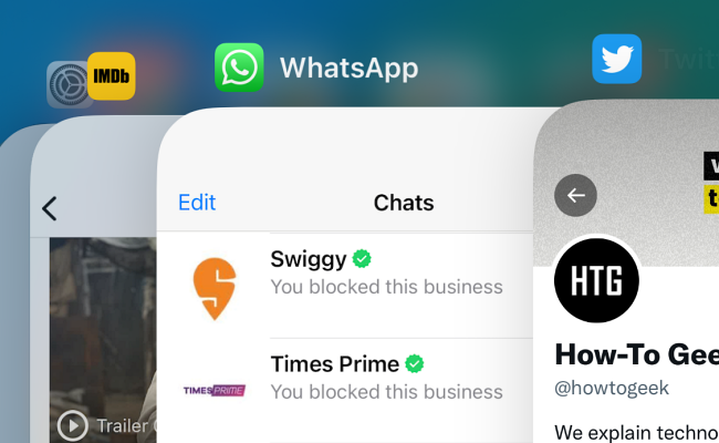 iPhone app switcher