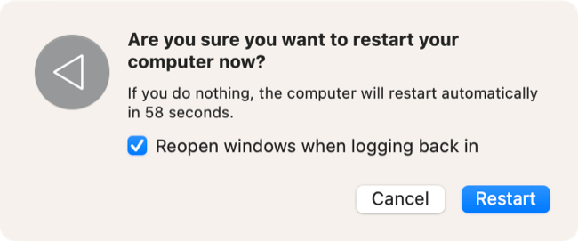 Restart macOS to fix a myriad of problems