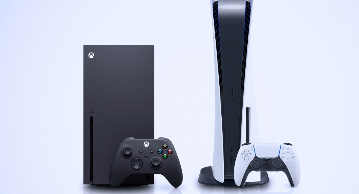 An Xbox Series X and PlayStation 5 console.