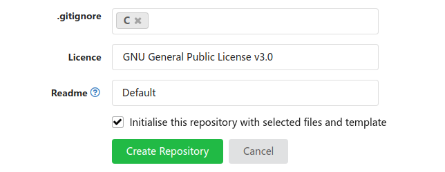 Three fields that control the creation of default files from templates