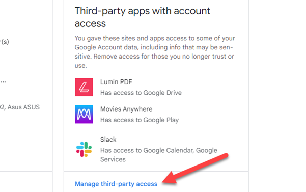 Manage third party apps.