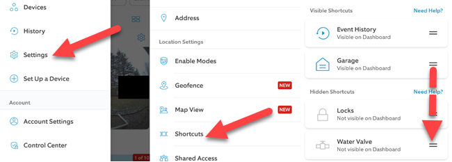 Customize the Dashboard shortcuts.