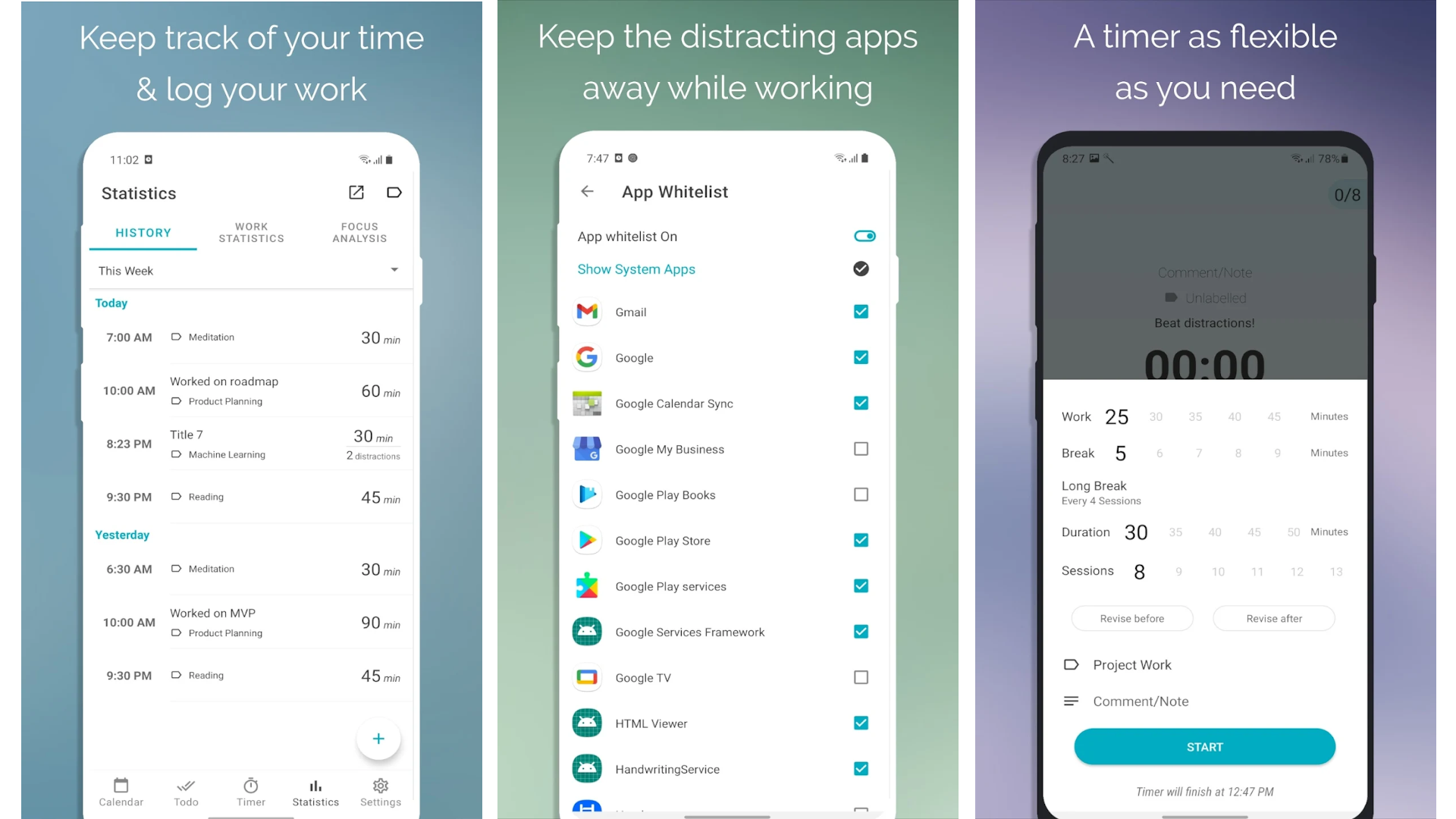 Screenshots show the interface of the Engross app.