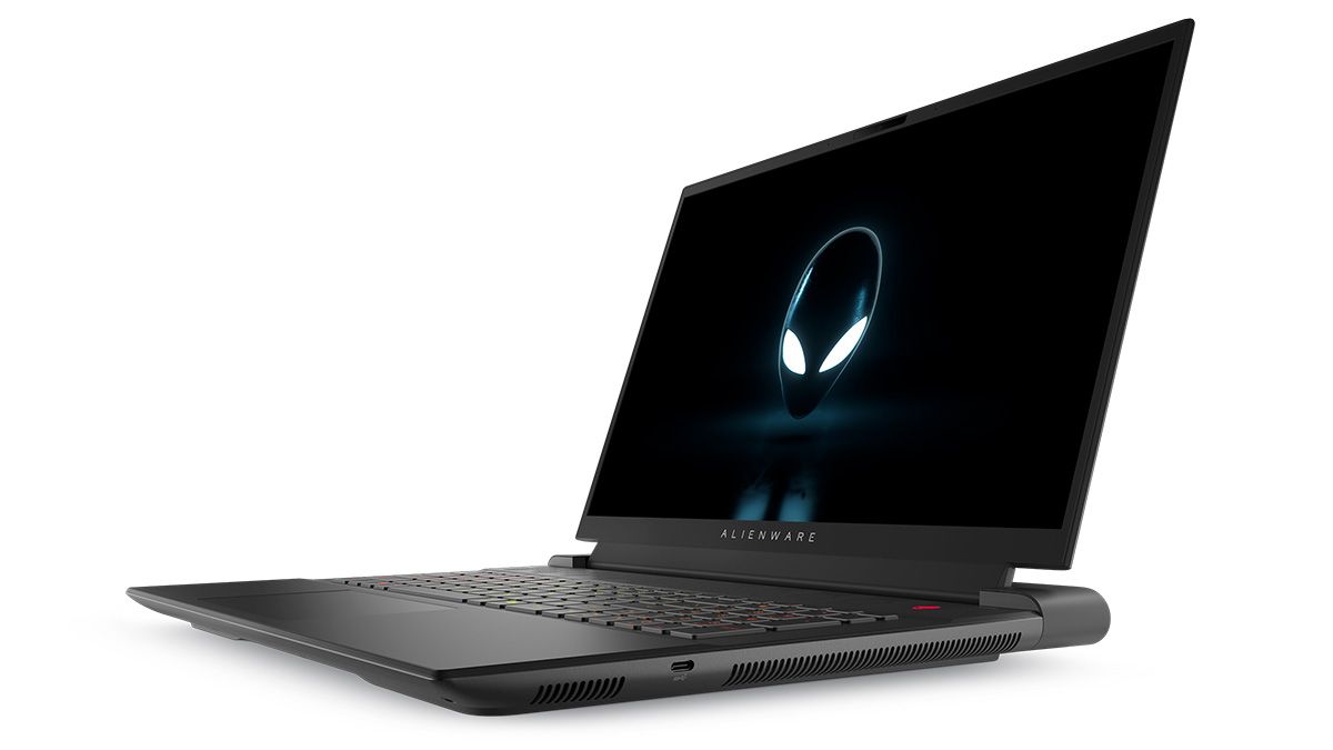 Alienware M18 from side angle