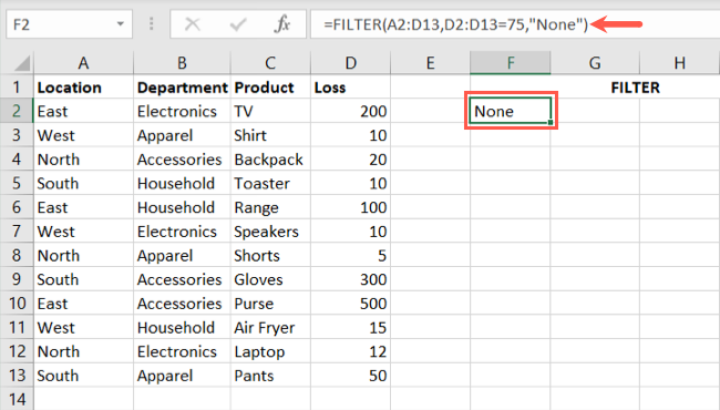 How to Use the FILTER Function in Microsoft Excel