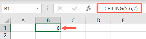 CEILING function in Excel
